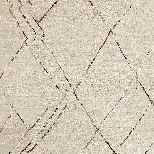 Vail Zig Zag Geometric Caramel Brown Rug Swatch 12"x18"