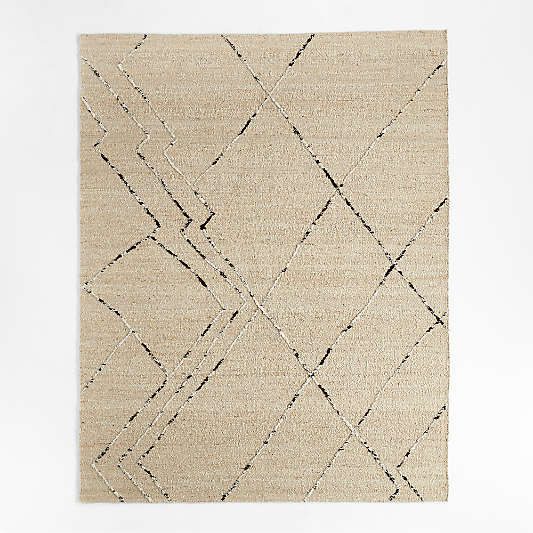 Vail Zig Zag Geometric Cream Area Rug 6'x9'