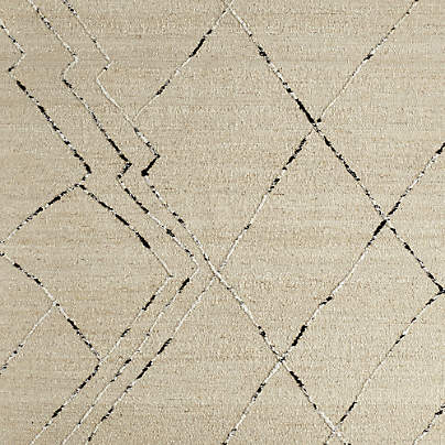 Vail Zig Zag Geometric Cream Area Rug 10'x14'