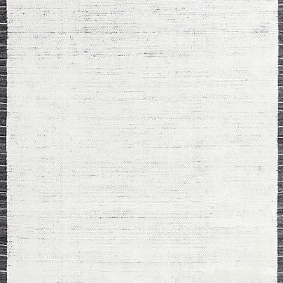 Valence Wool Border Ivory and Grey Area Rug 10'x14'