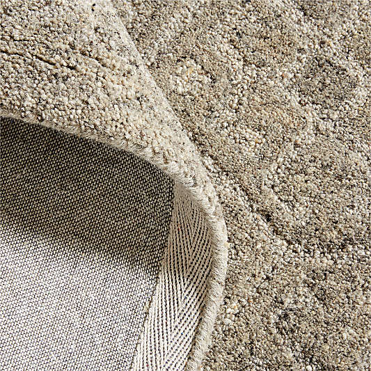 Valencia Wool Handwoven Granite Grey Rug Swatch 12"x18"