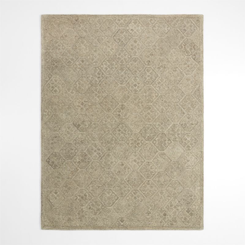 Valencia Wool Granite Grey Rug Swatch 12"x18" - image 1 of 5