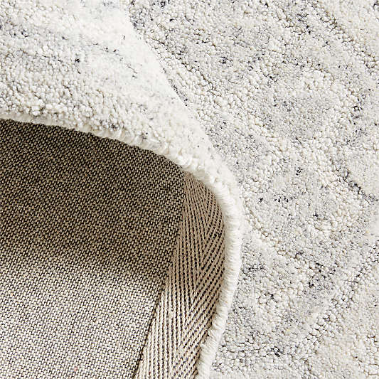 Valencia Wool Handwoven Ivory Rug Swatch 12"x18"
