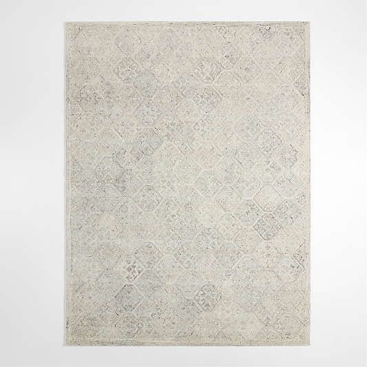 Valencia Wool Ivory Rug Swatch 12"x18"