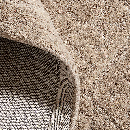 Valencia Wool Handwoven Sandstone Brown Area Rug