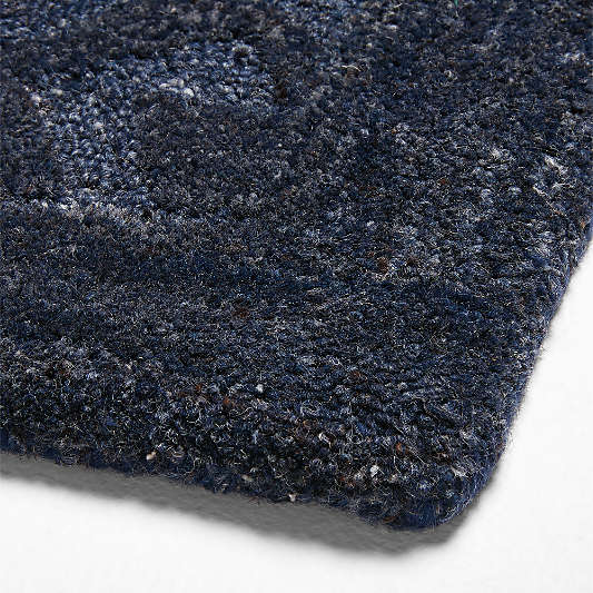 Valencia Wool Navy Blue Rug Swatch 12"x18"