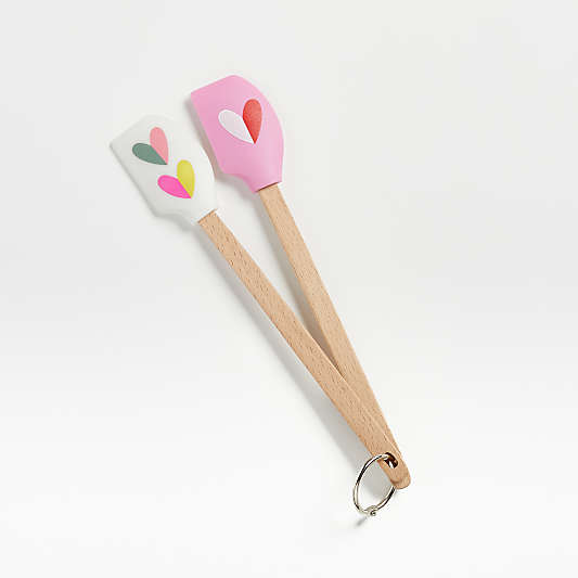 Valentine Heart Mini Spatulas, Set of 2