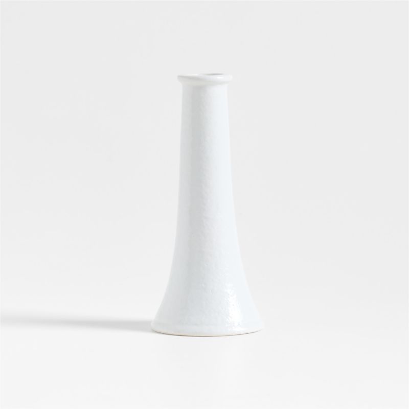 Valla Short White Ceramic Taper Candle Holder - image 3 of 5