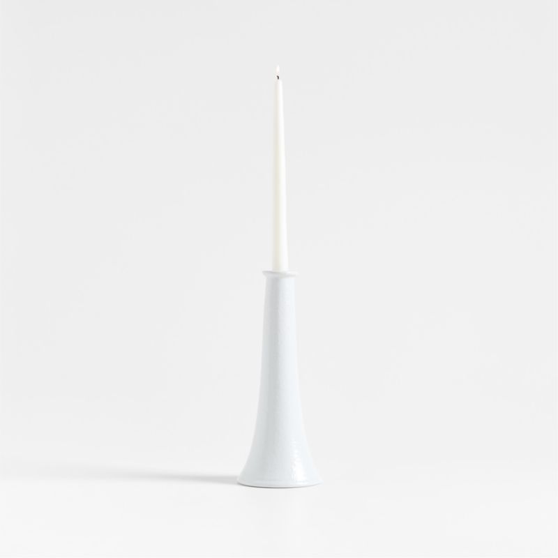 Valla Tall White Ceramic Taper Candle Holder - image 0 of 5