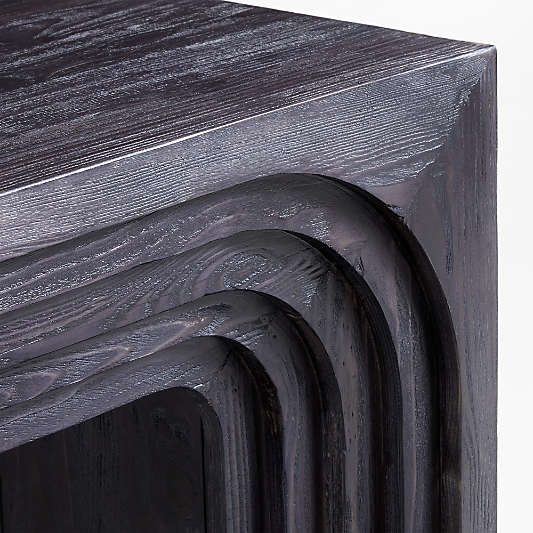 Valo 72" Ebonized Pine Wood Console Table