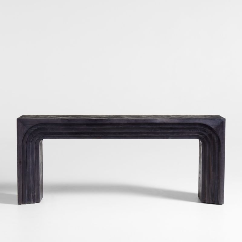 Valo 72" Ebonized Pine Wood Console Table - image 0 of 7