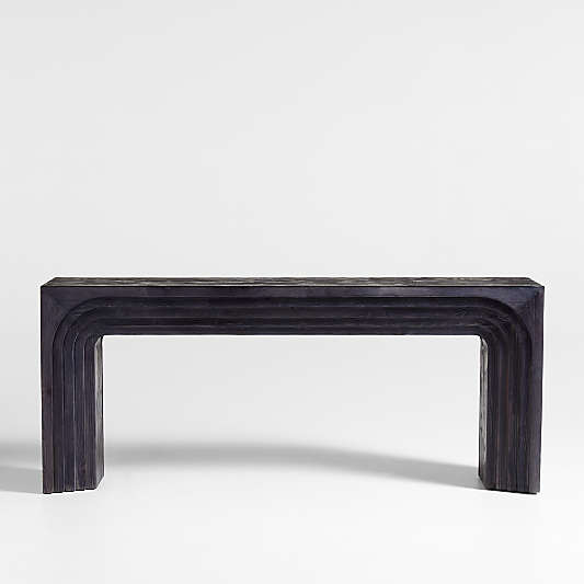 Valo 72" Ebonized Pine Wood Console Table