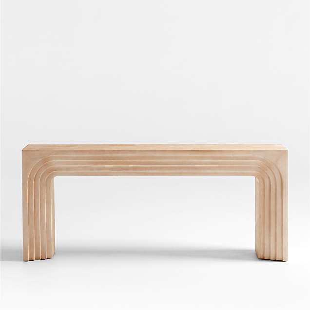 Oasis Oval Wood Console Table + Reviews | Crate & Barrel