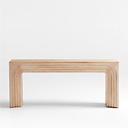 Valo 72" Rectangular Natural Pine Wood Console Table