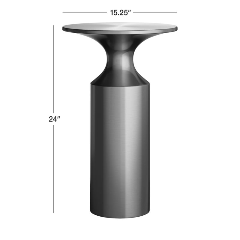 Valter Gunmetal Drink Table