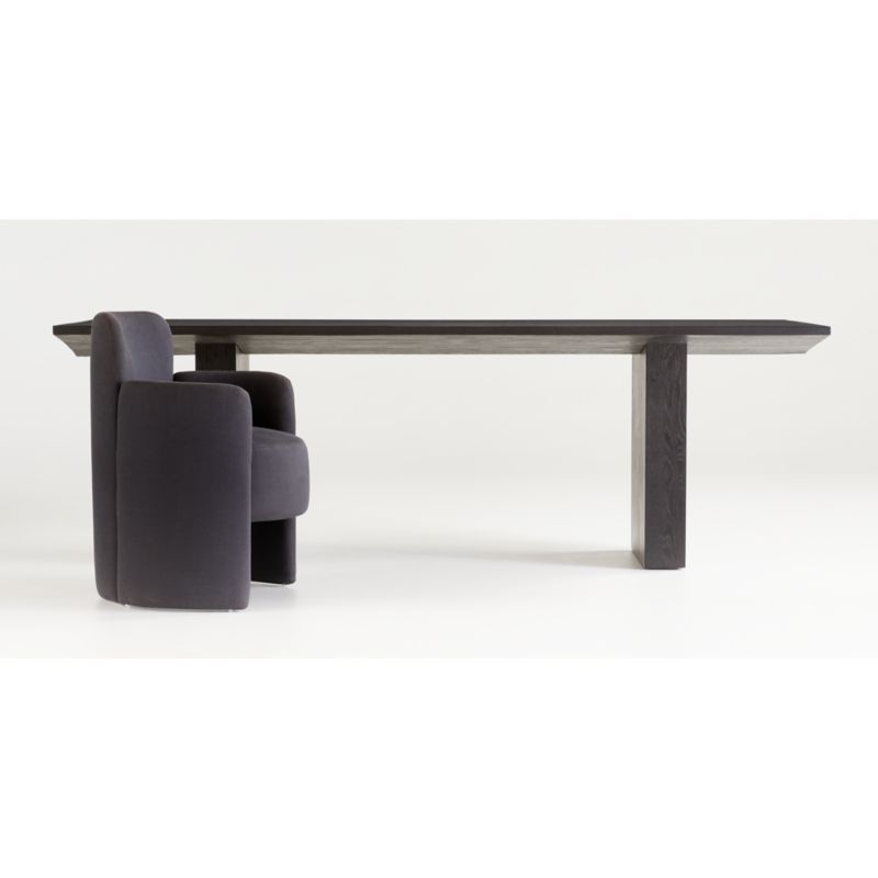 Van Charcoal Brown Wood Dining Table by Leanne Ford