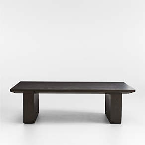 van charcoal wood dining table