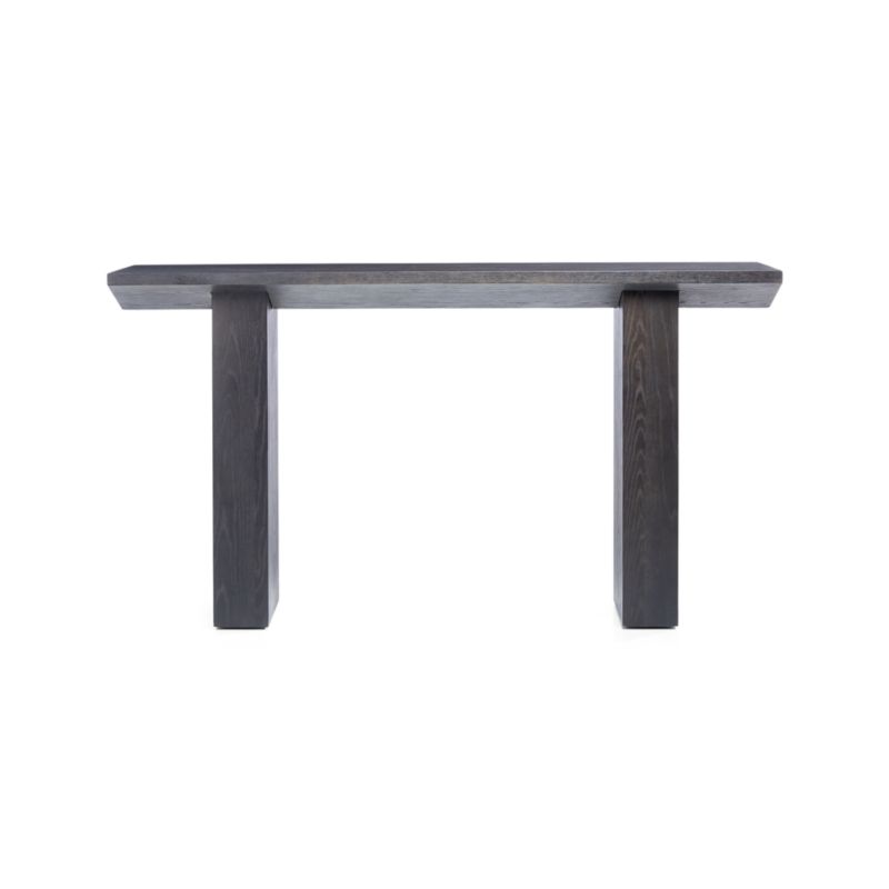 Van 60" Rectangular Charcoal Brown Oak Wood Console Table by Leanne Ford - image 5 of 12