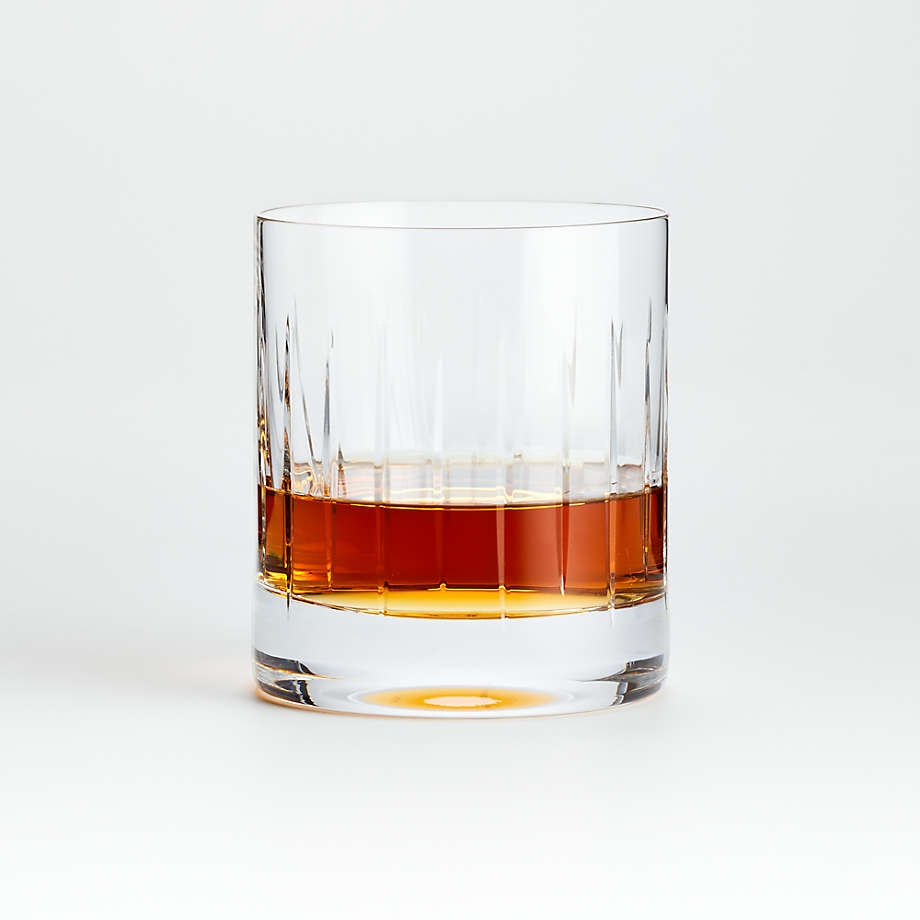 Vance Cut-Glass Double Old-Fashioned Glass + Reviews | Crate & Barrel