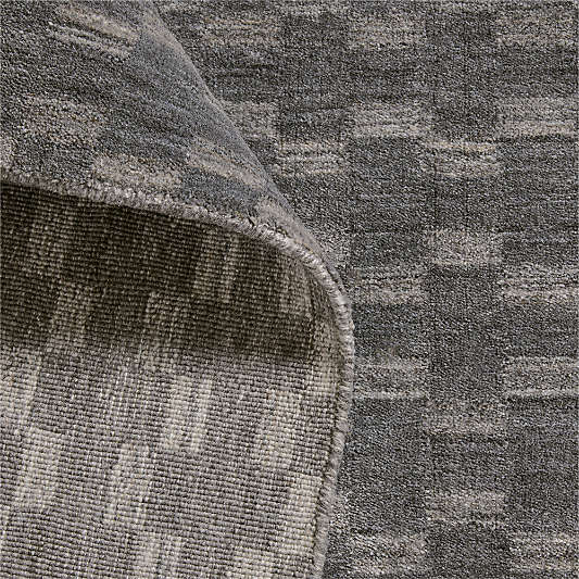 Vancouver Performance Checker Handwoven Grey Area Rug 9'x12'