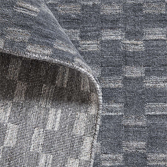 Vancouver Performance Checker Handwoven Grey Area Rug