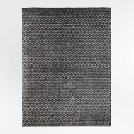 Vancouver Performance Checker Handwoven Grey Area Rug