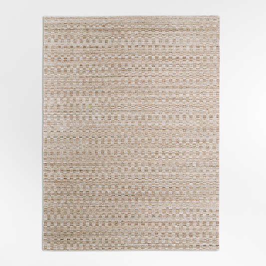 Vancouver Performance Checker Handwoven Sand Area Rug