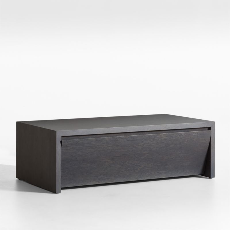 Vander Charcoal Wood 50" Rectangular Storage Coffee Table