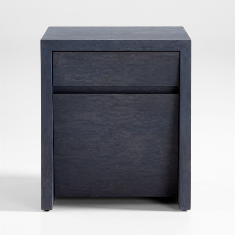 Vander Charcoal Wood Storage End Table