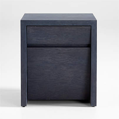 Vander Charcoal Wood Storage End Table