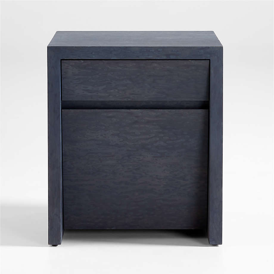 Vander Charcoal Wood Storage End Table + Reviews Crate & Barrel