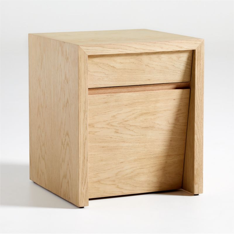 Vander Natural White Oak Wood Storage End Table - image 5 of 11