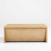 Panos Brown Solid Acacia Wood 51" Oval Coffee Table
