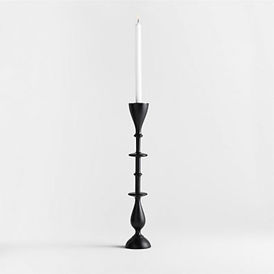 View Vantaa Black Taper Holder 20" details
