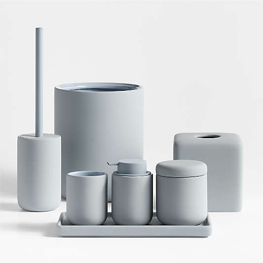 Varick Blue Silicone Coated Bathroom Accessories