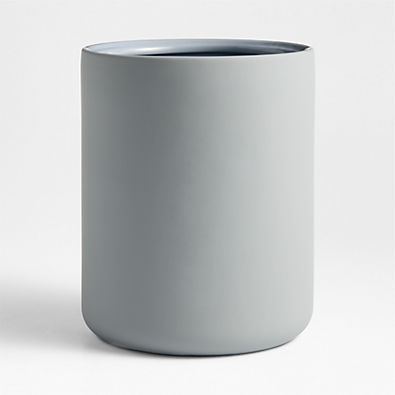 View Varick Blue Silicone Coated Trash Can details