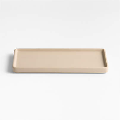 Varick Sand Silicone Coated Vanity Tray