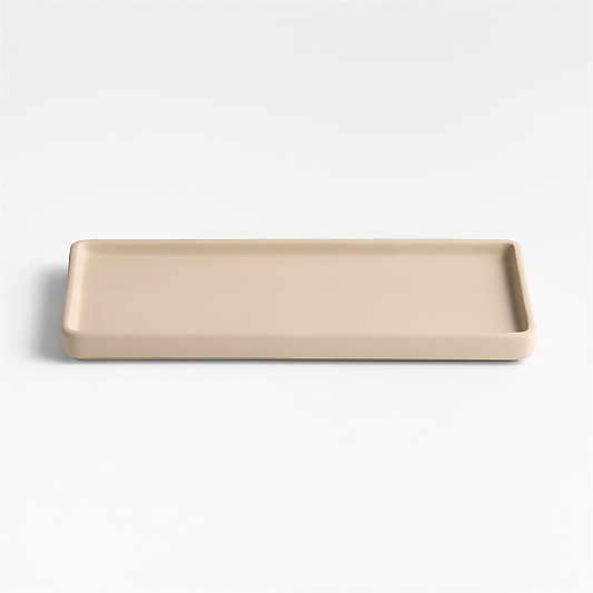 Varick Sand Silicone Coated Vanity Tray