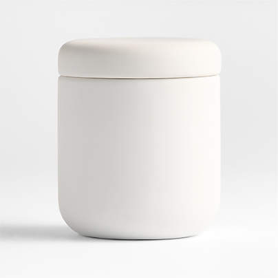 Varick White Silicone Coated Canister