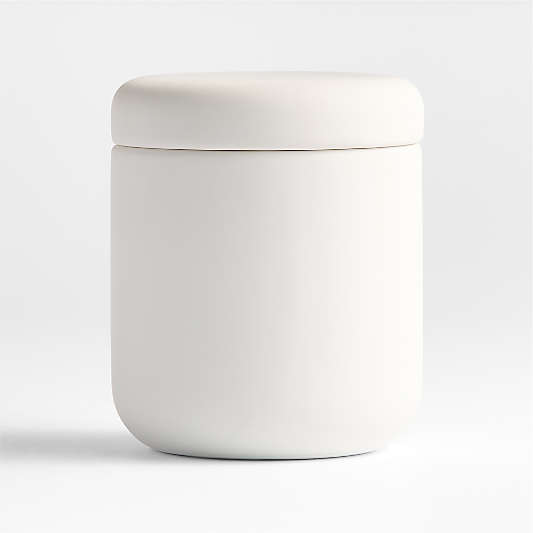 Varick White Silicone Coated Canister