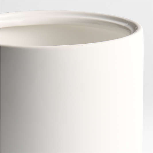 Varick White Silicone Coated Trash Can