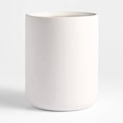 Varick White Silicone Coated Trash Can