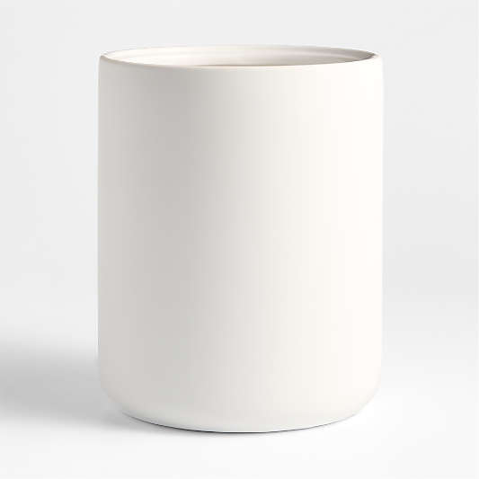 Varick White Silicone Coated Trash Can