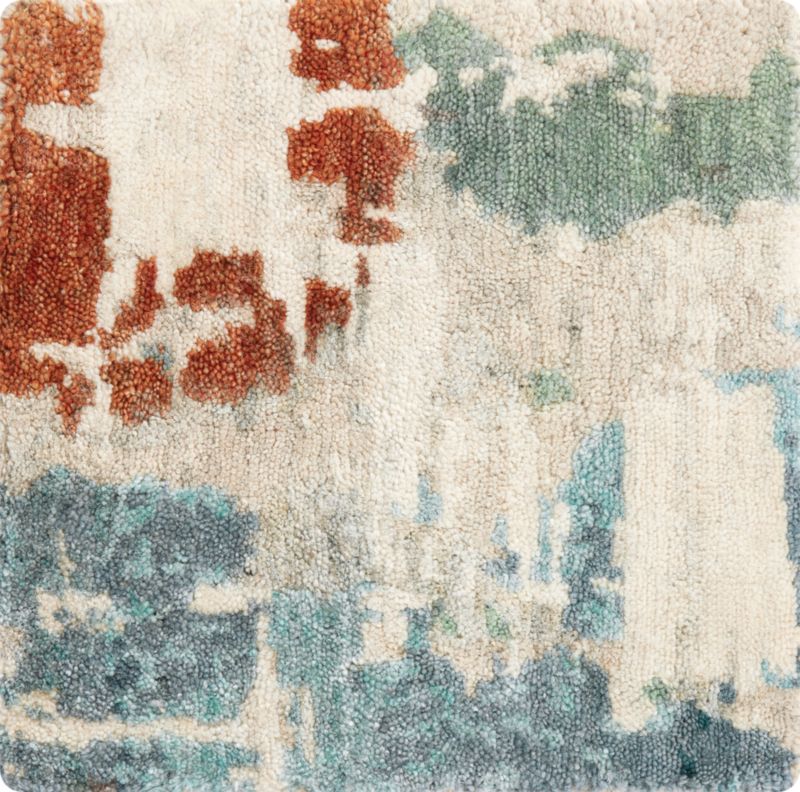 Vasari Multi Abstract Rug Swatch 12x12 + Reviews Crate & Barrel