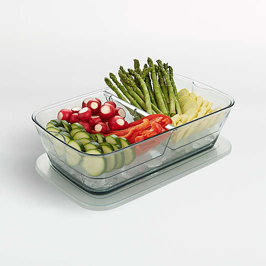 Vaso Grey On-Ice Divided Serving Tray