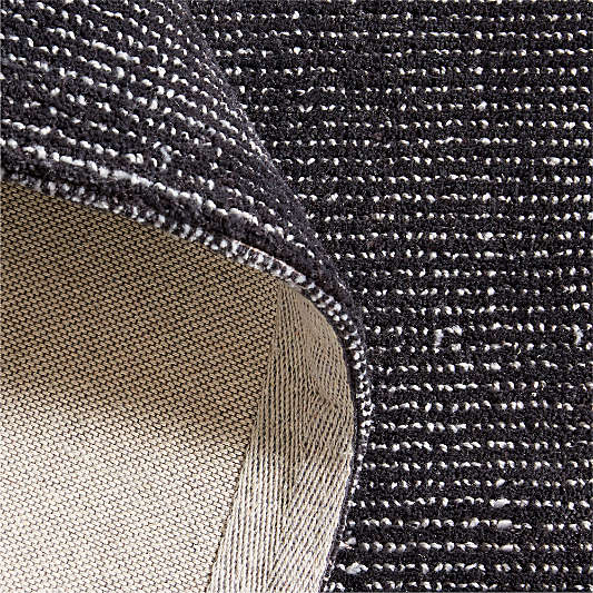 Vaughn Performance Wool-Blend Handwoven Black Rug Swatch 12"x18"