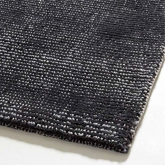 Vaughn Performance Wool-Blend Handwoven Black Area Rug 8'x10'