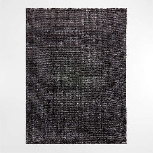 Vaughn Performance Wool-Blend Handwoven Black Area Rug 8'x10'