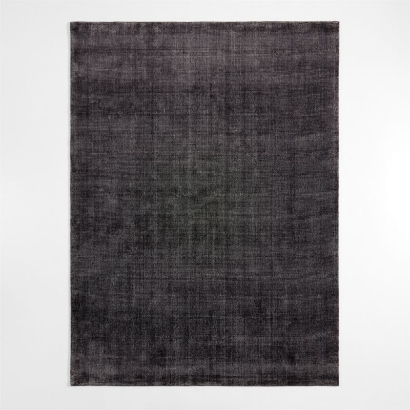 Vaughn Performance Wool-Blend Handwoven Black Area Rug 8'x10'