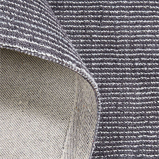 Vaughn Performance Wool-Blend Handwoven Charcoal Grey Area Rug 10'x14'